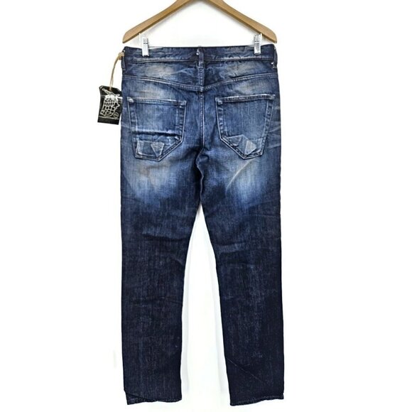 New Stitch's Black Label Dakota Denim Jeans Mens 32 x 34 Blue Pants Button Fly - Picture 3 of 8